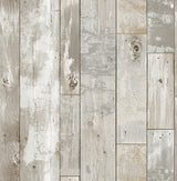 A-Street Prints Trilogy Wood Light Grey Wallpaper