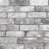 A-Street Prints Trilogy Brick Grey Wallpaper
