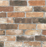 A-Street Prints Trilogy Brick Rust Wallpaper