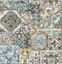 A-Street Prints Trilogy Tiles Blue Wallpaper