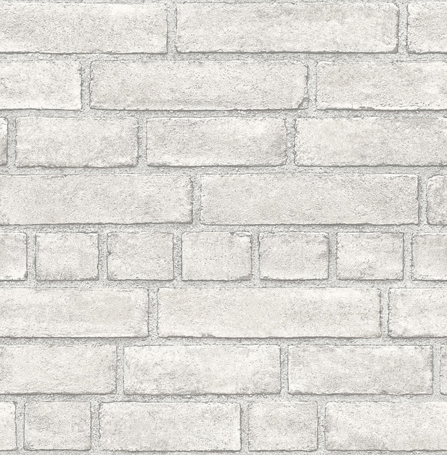 A-Street Prints Trilogy Brick Off-White Wallpaper