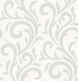 Brewster Home Fashions Bletilla Teal Scroll Wallpaper