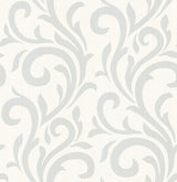Brewster Home Fashions Bletilla Scroll Teal Wallpaper