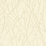 Brewster Home Fashions Kaden Branches Champagne Wallpaper