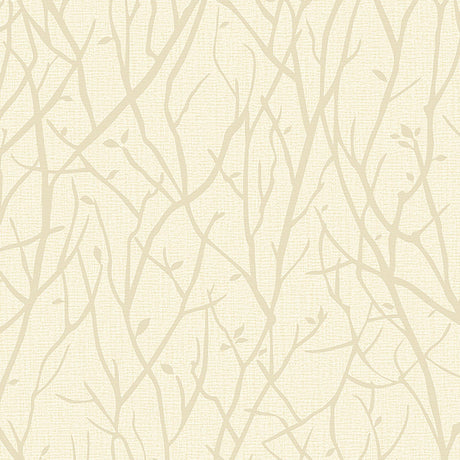 Brewster Home Fashions Kaden Branches Champagne Wallpaper