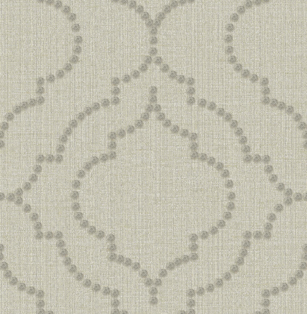 Brewster Home Fashions Chelsea Quatrefoil Taupe Wallpaper