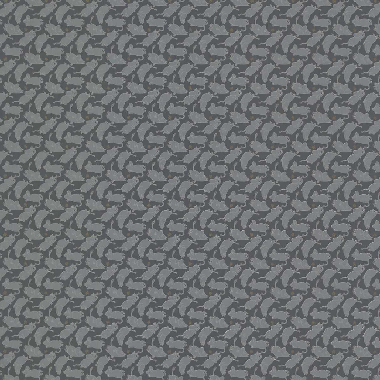 Brewster Home Fashions Moomintroll Dark Grey Novelty Wallpaper