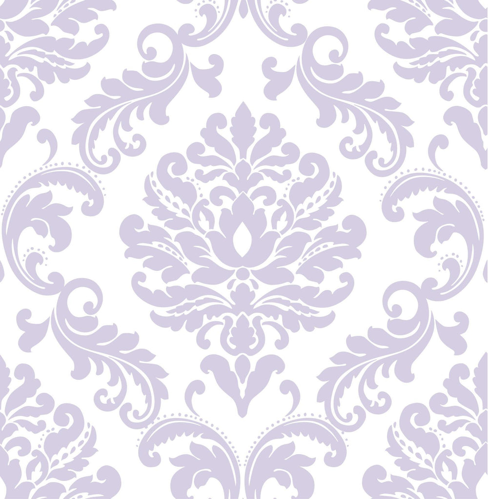 Brewster Home Fashions Ariel Peel & Stick Purple Wallpaper