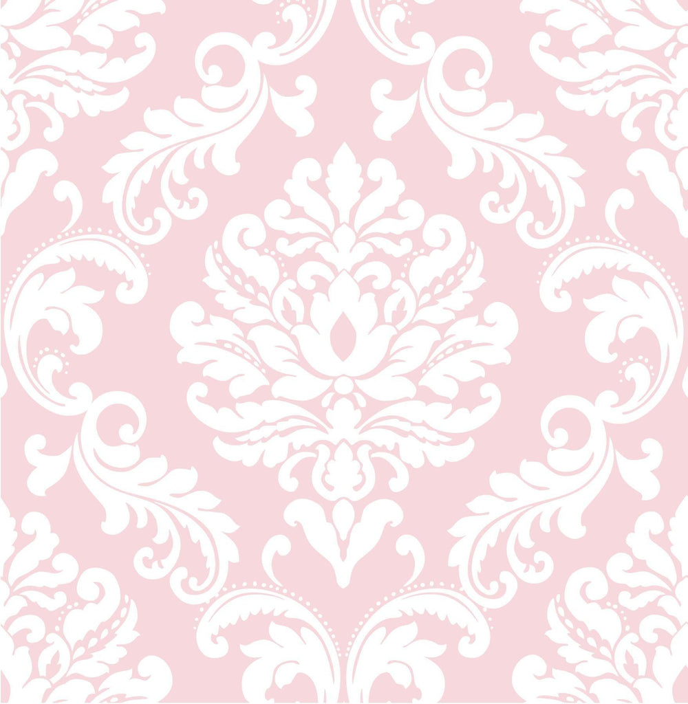 Brewster Home Fashions Pink Ariel Peel & Stick Wallpaper