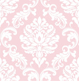 Brewster Home Fashions Ariel Peel & Stick Pink Wallpaper