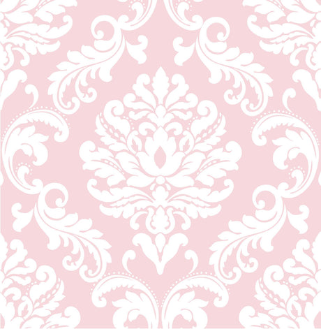 Brewster Home Fashions Ariel Peel & Stick Pink Wallpaper