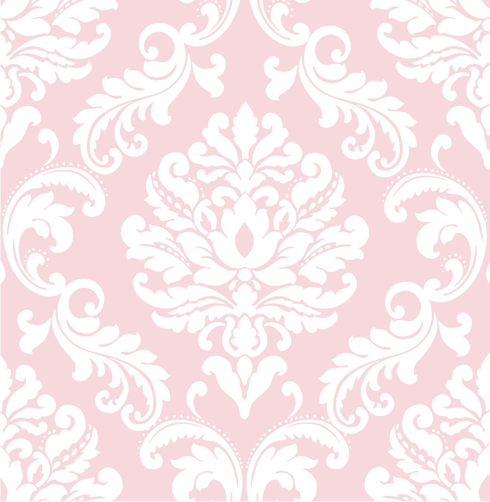 Brewster Home Fashions Ariel Peel & Stick Pink Wallpaper