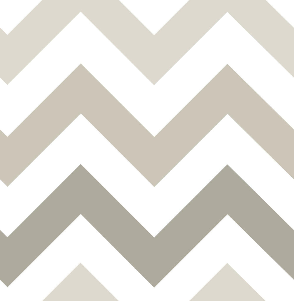 Brewster Home Fashions Taupe Zig Zag Peel & Stick Wallpaper