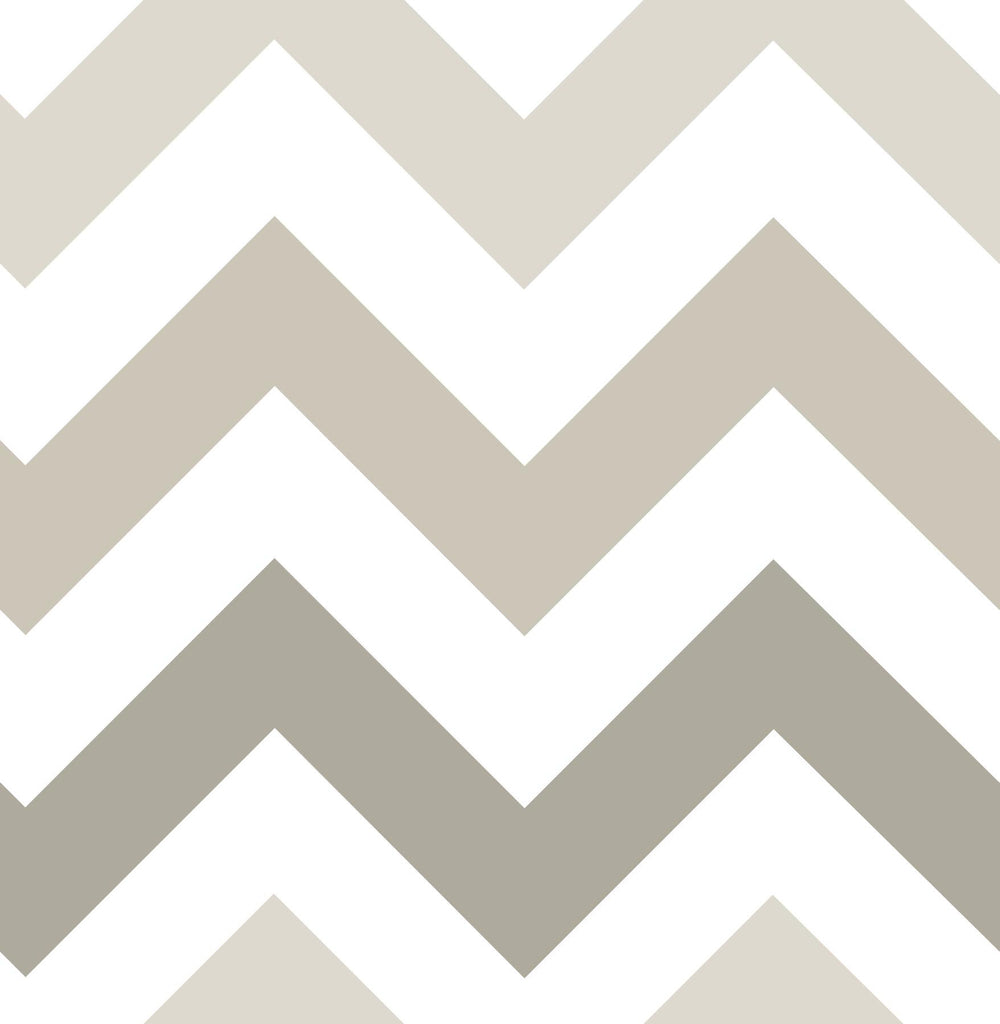 Brewster Home Fashions Zig Zag Peel & Stick Taupe Wallpaper