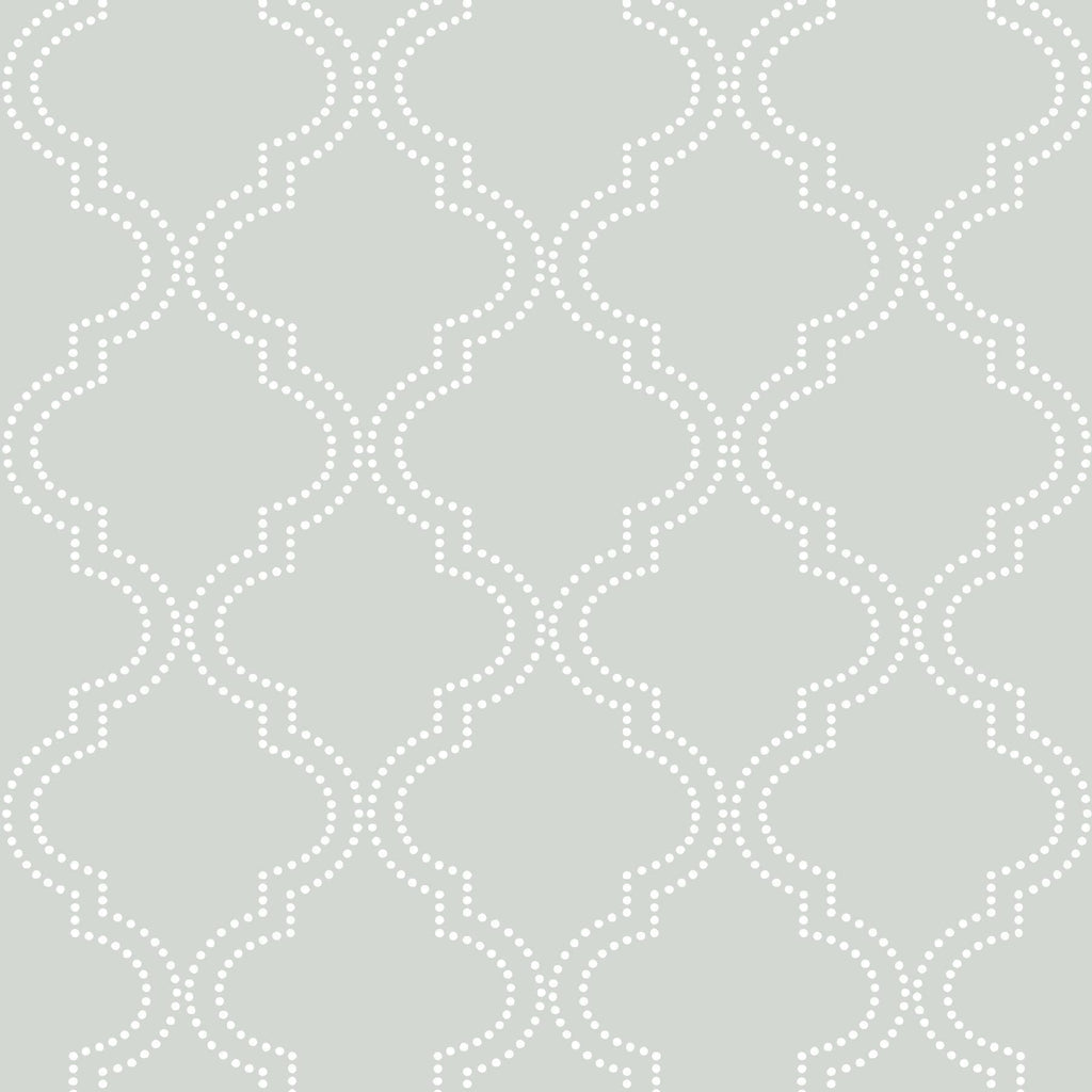 Brewster Home Fashions Grey Quatrefoil Peel & Stick Wallpaper