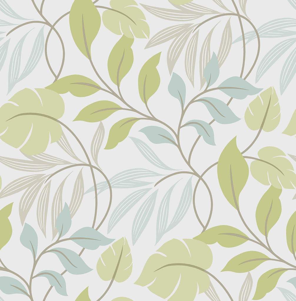 Brewster Home Fashions Blue and Green Meadow Peel & Stick Wallpaper