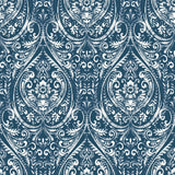 Brewster Home Fashions Bohemian Damask Peel & Stick Indigo Wallpaper