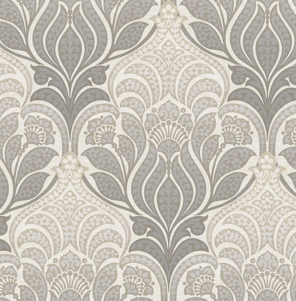 Brewster Home Fashions Charisma Peel & Stick Grey Wallpaper