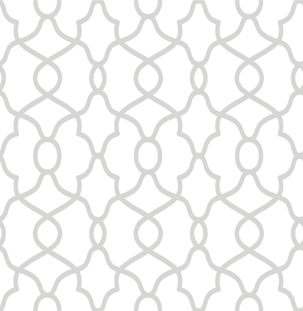 Brewster Home Fashions Clearly Cool Peel & Stick Silver Wallpaper