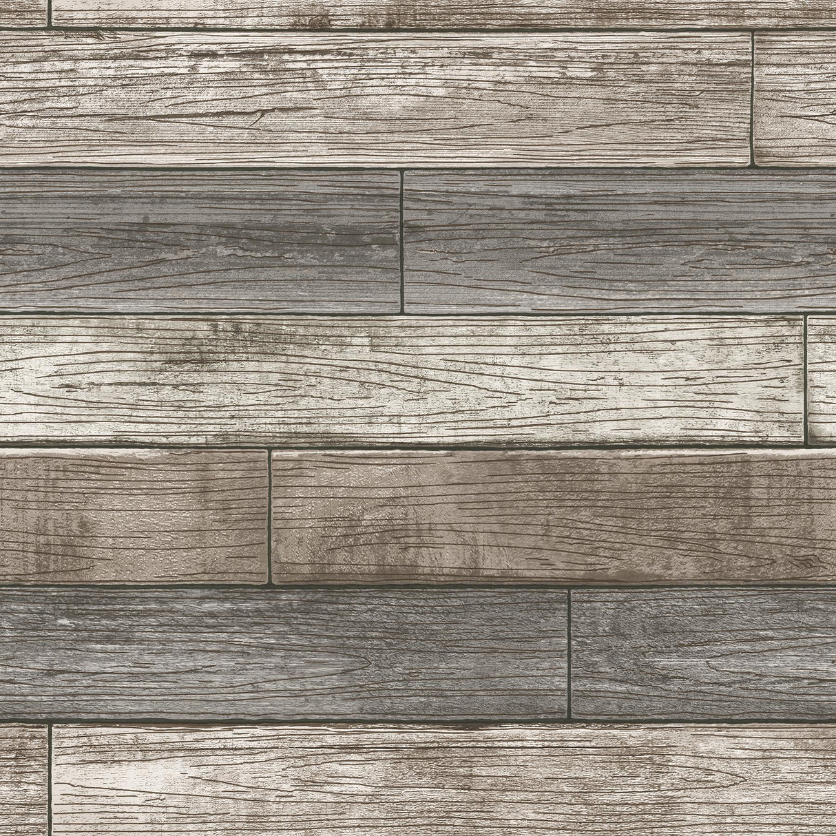 Brewster Home Fashions Reclaimed Wood Plank Natural Peel & Stick Neutral Wallpaper