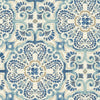 Brewster Home Fashions Blue Florentine Tile Peel & Stick Wallpaper