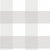 Brewster Home Fashions Farmhouse Plaid Peel & Stick Grey Wallpaper