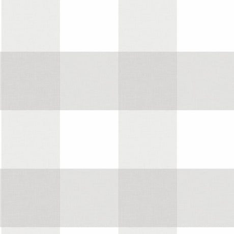Brewster Home Fashions Farmhouse Plaid Peel & Stick Grey Wallpaper