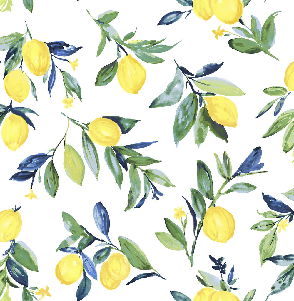 Brewster Home Fashions Lemon Drop Peel & Stick Yellow Wallpaper