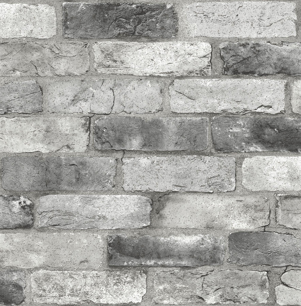 Brewster Home Fashions Grey London Brick Peel & Stick Wallpaper