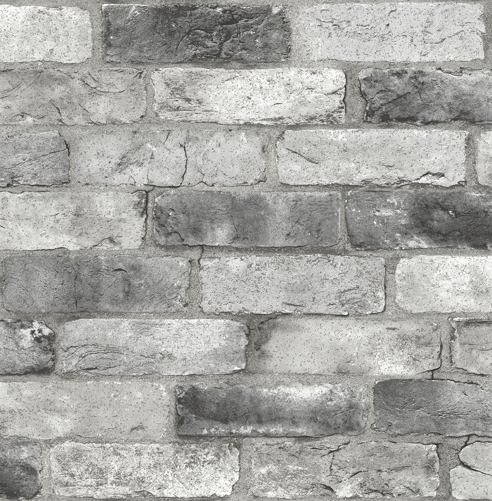 Brewster Home Fashions London Brick Peel & Stick Grey Wallpaper