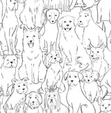 Brewster Home Fashions Paws On Peel & Stick Black & White Wallpaper