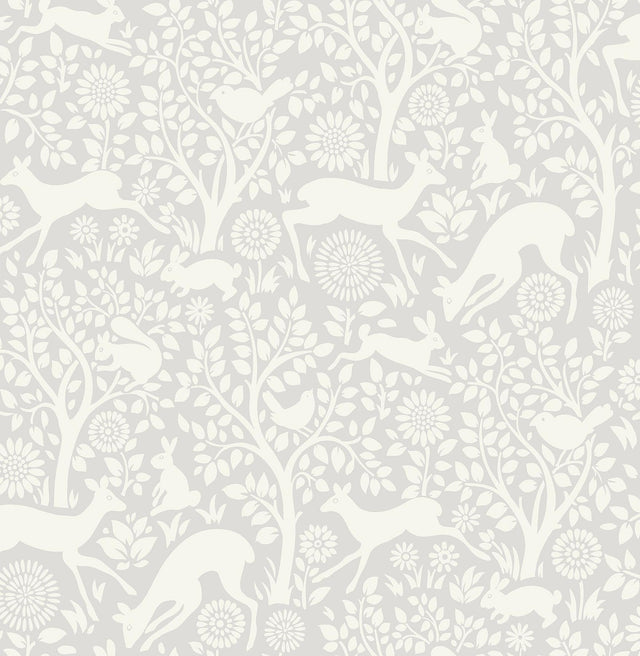 Brewster Home Fashions Grey Merriment Peel & Stick Wallpaper