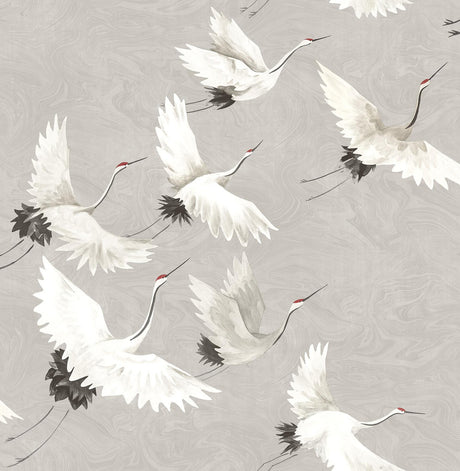 Brewster Home Fashions Grey Halcyon Peel & Stick Wallpaper