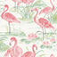 Brewster Home Fashions Pink Flamingo Beach Peel & Stick Wallpaper