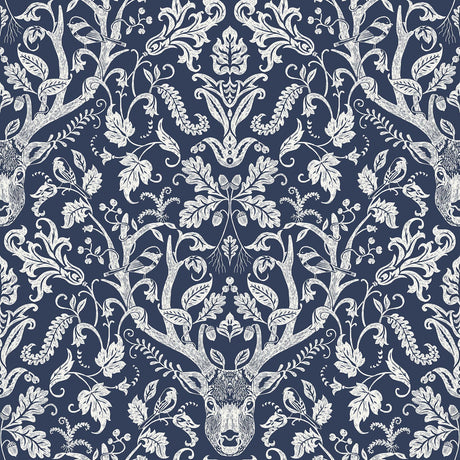 Brewster Home Fashions Navy Escape to the Forest Peel & Stick Wallpaper