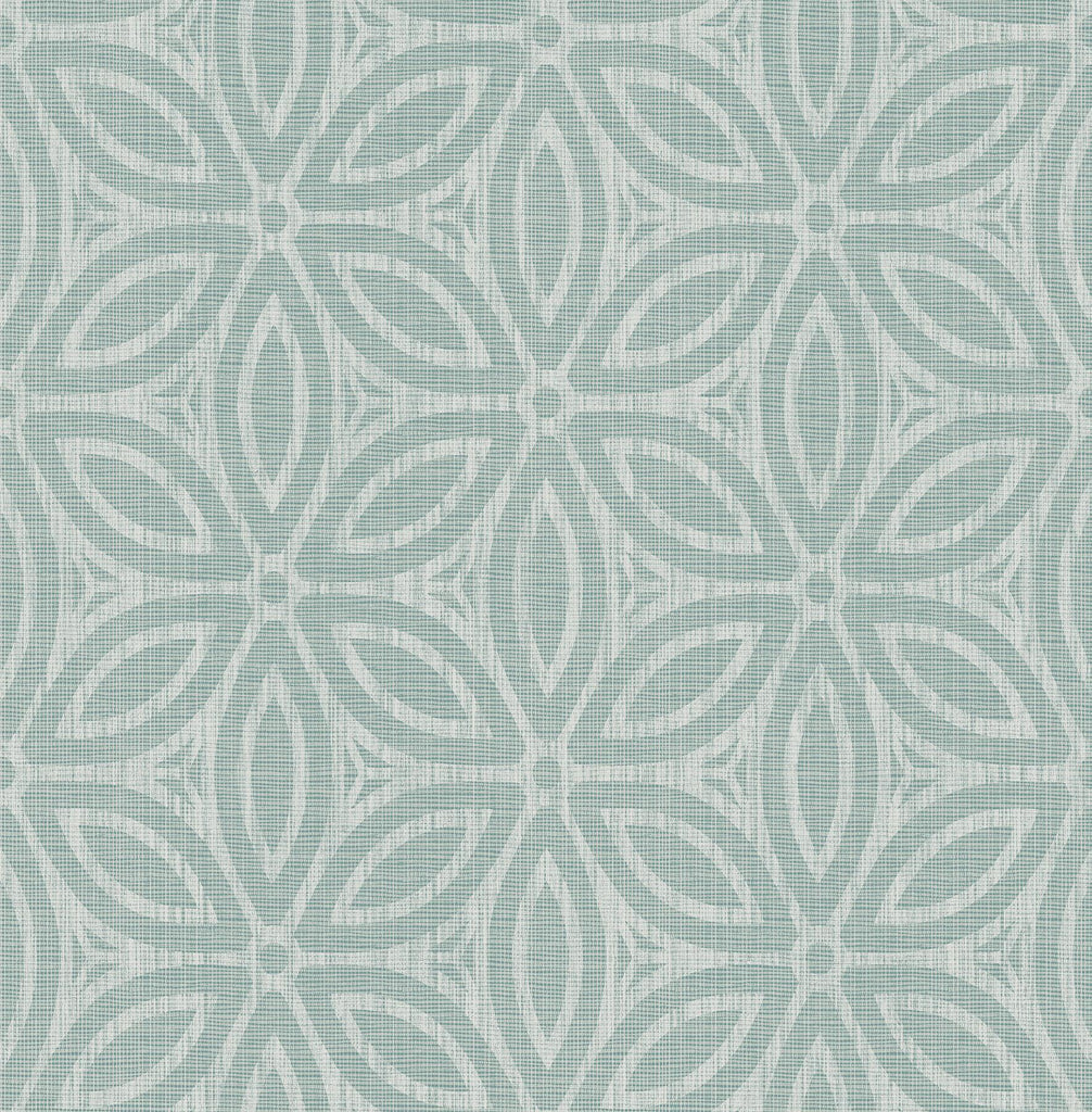 Brewster Home Fashions Turquoise Hepatica Petal Peel & Stick String Wallpaper