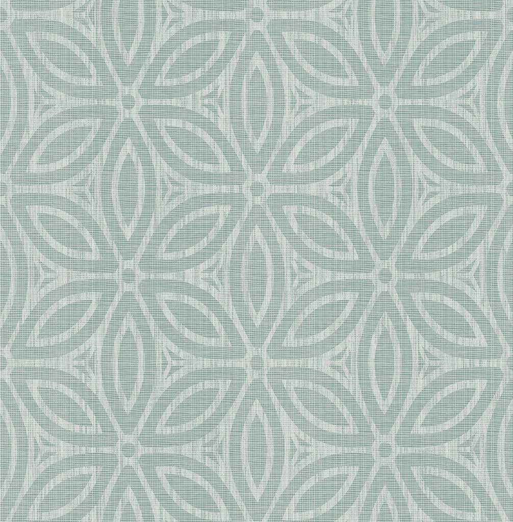 Brewster Home Fashions Hepatica Petal Peel & Stick String Turquoise Wallpaper