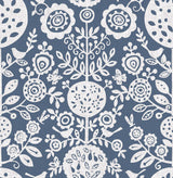 Brewster Home Fashions Navy Anya Peel & Stick Wallpaper
