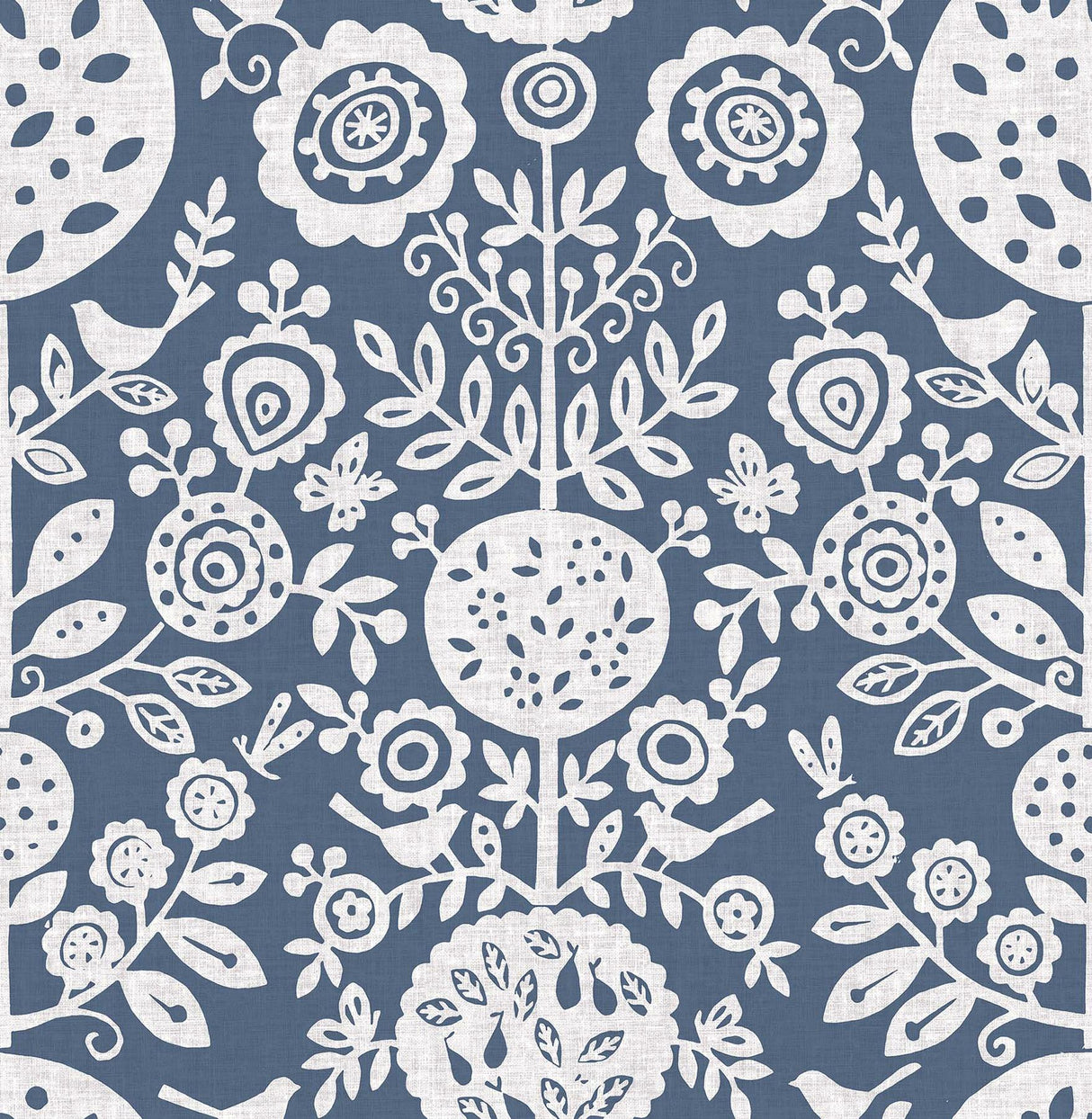 Brewster Home Fashions Anya Peel & Stick Navy Wallpaper