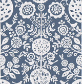 Brewster Home Fashions Anya Peel & Stick Navy Wallpaper