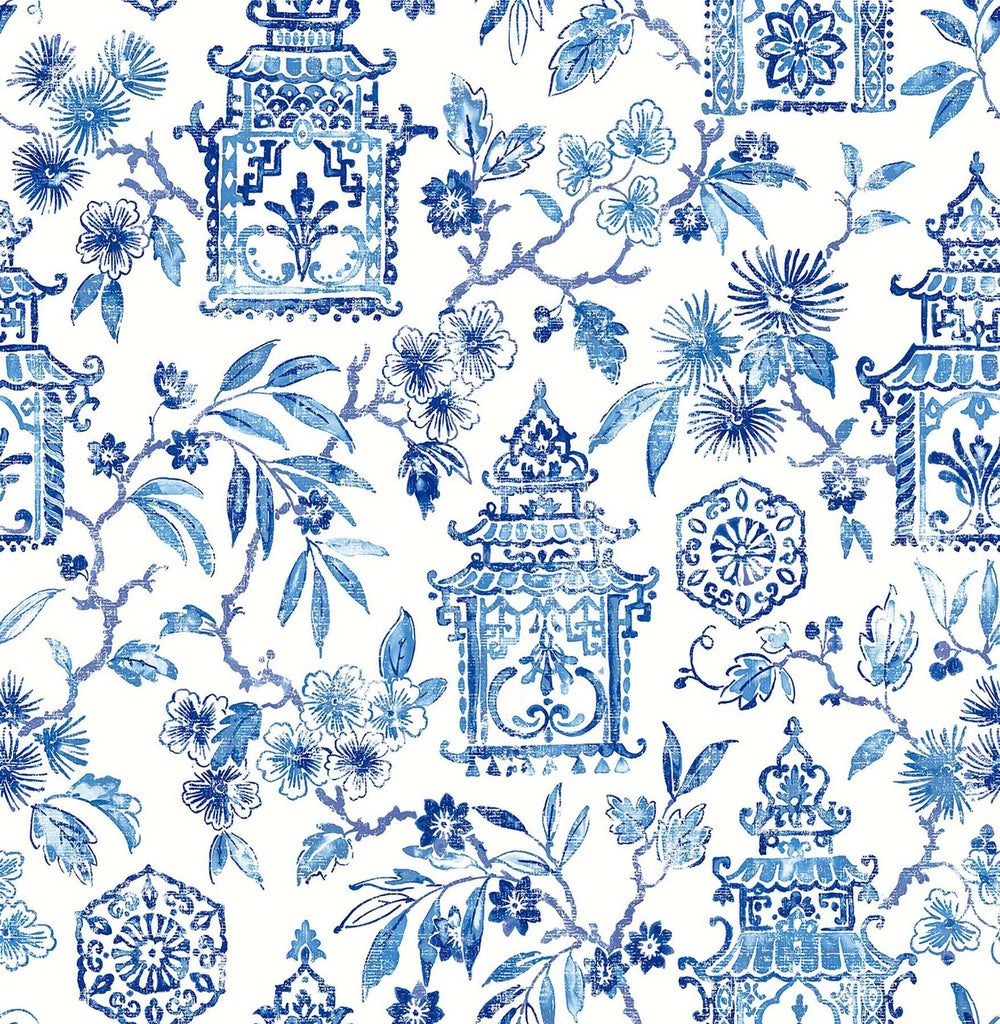 Brewster Home Fashions Blue Danson Peel & Stick Wallpaper