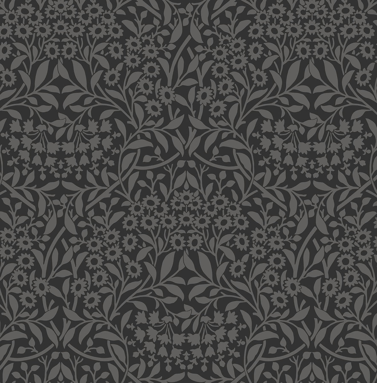 Brewster Home Fashions Charcoal Darcy Peel & Stick Wallpaper