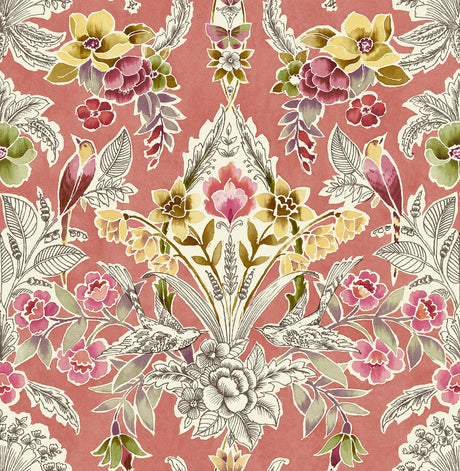 Brewster Home Fashions Peach Summer Love Peel & Stick Wallpaper