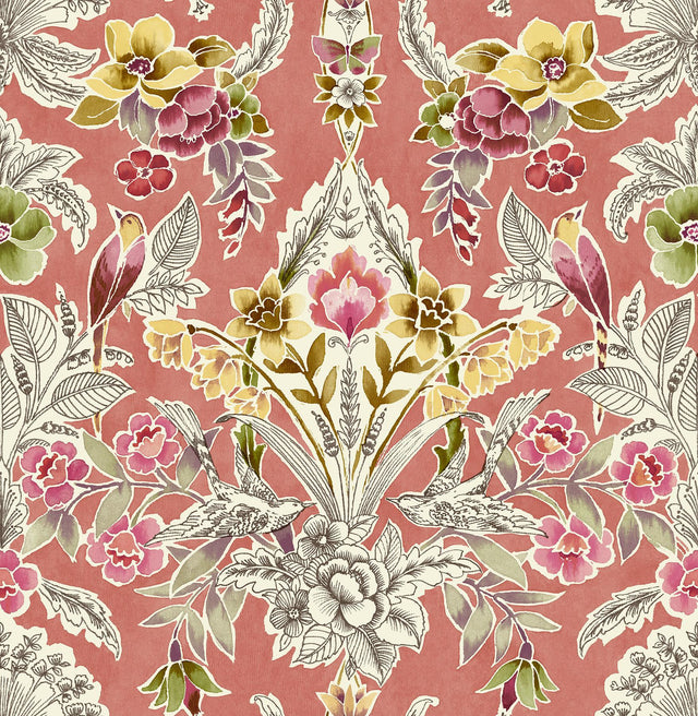 Brewster Home Fashions Peach Summer Love Peel & Stick Wallpaper