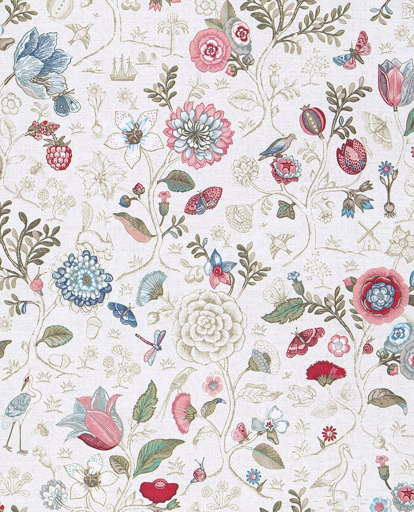 Brewster Home Fashions Espen Bone Floral Wallpaper