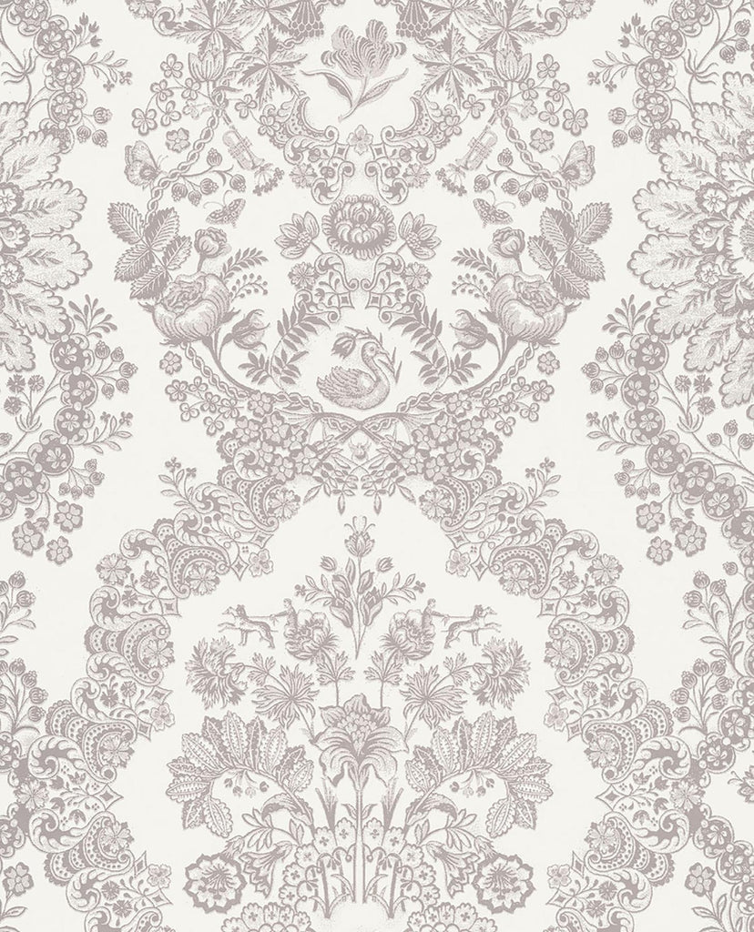 Brewster Home Fashions Grillig Damask Taupe Wallpaper