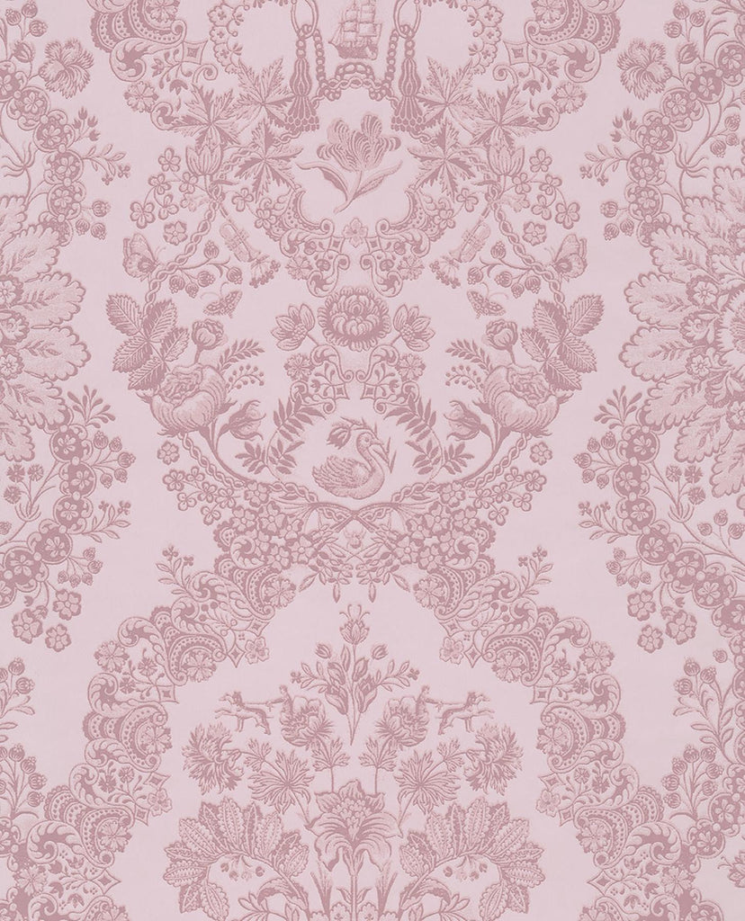Brewster Home Fashions Grillig Light Pink Damask Wallpaper