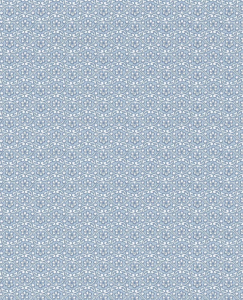 Brewster Home Fashions Lotte Blue Floral Geometric Wallpaper