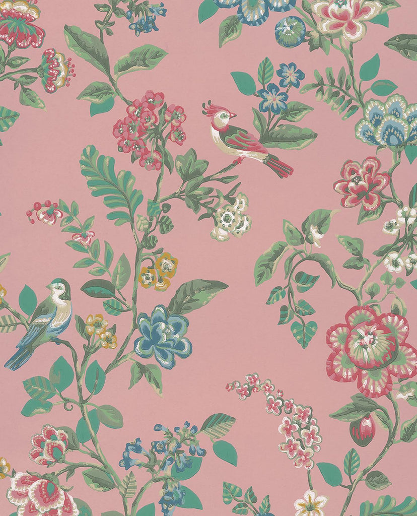 Brewster Home Fashions Willem Blush Painted Garden Wallpaper