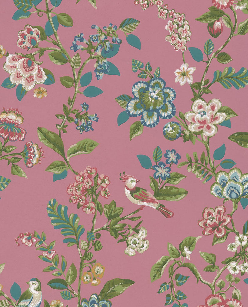 Brewster Home Fashions Willem Mauve Painted Garden Wallpaper